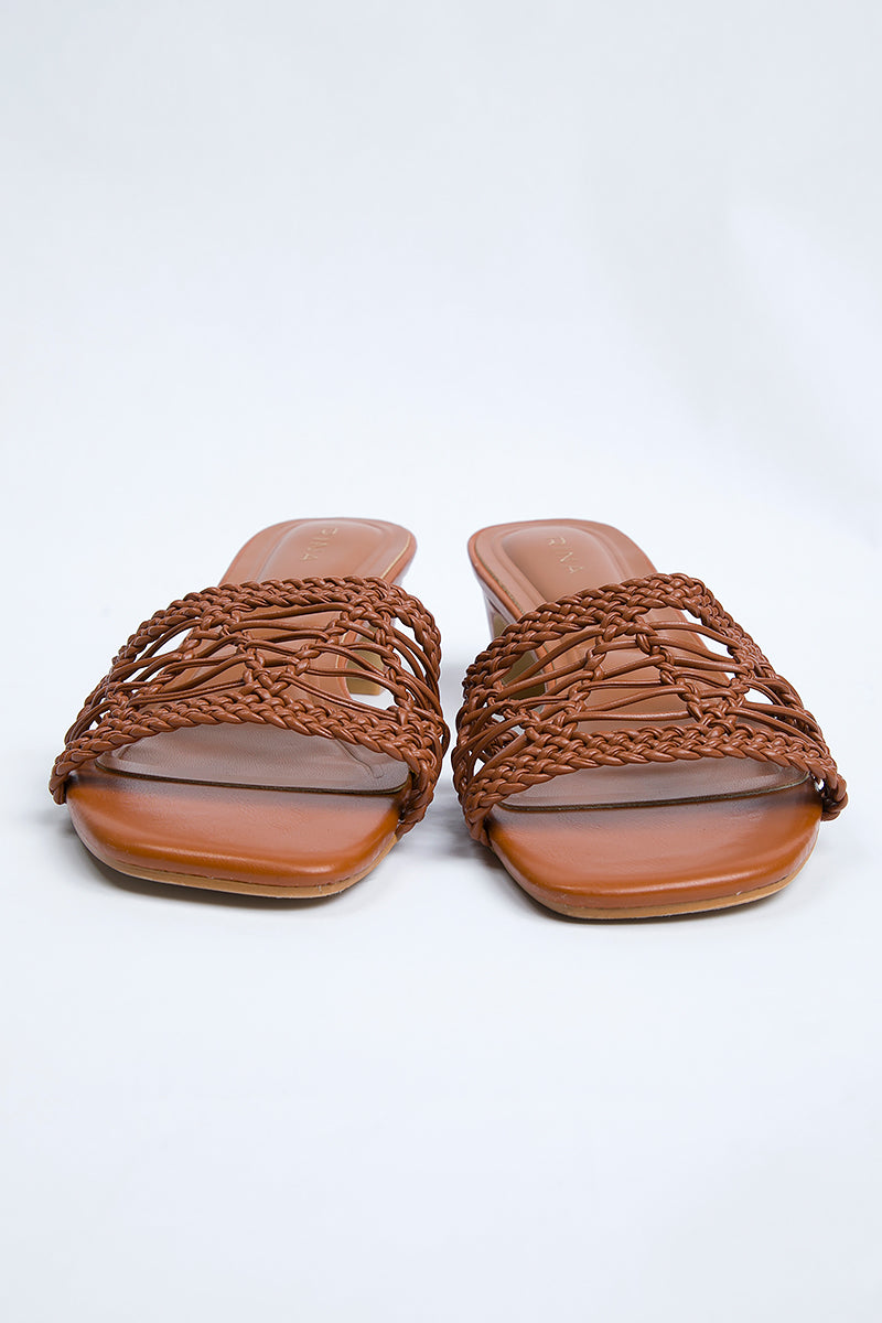 Woven Strap Heel Slides