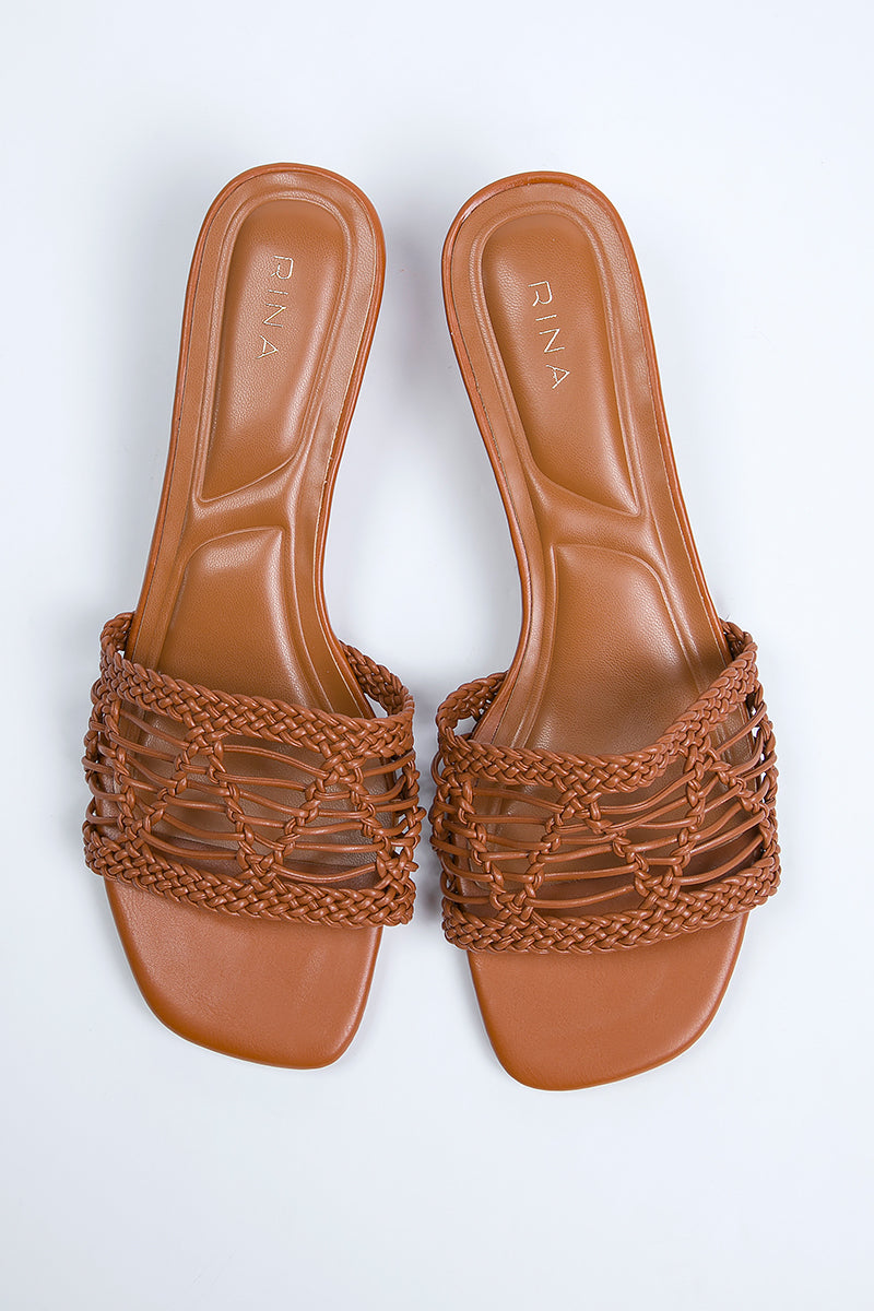 Woven Strap Heel Slides