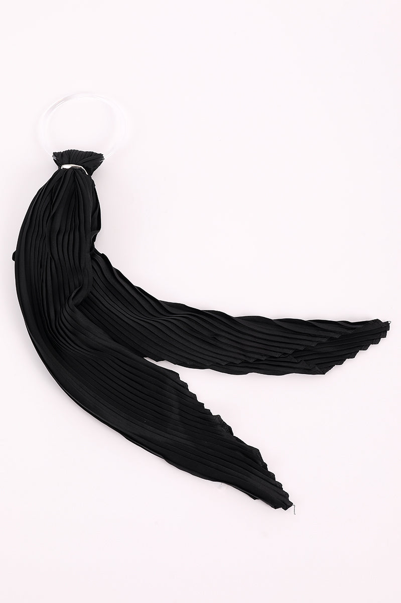 Pleated Lightweight Slim Scarf