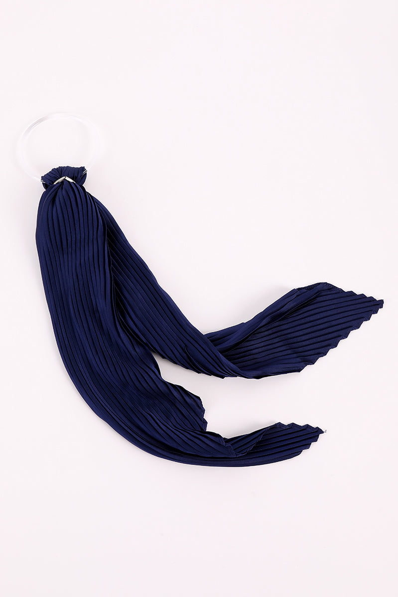 Pleated Lightweight Slim Scarf