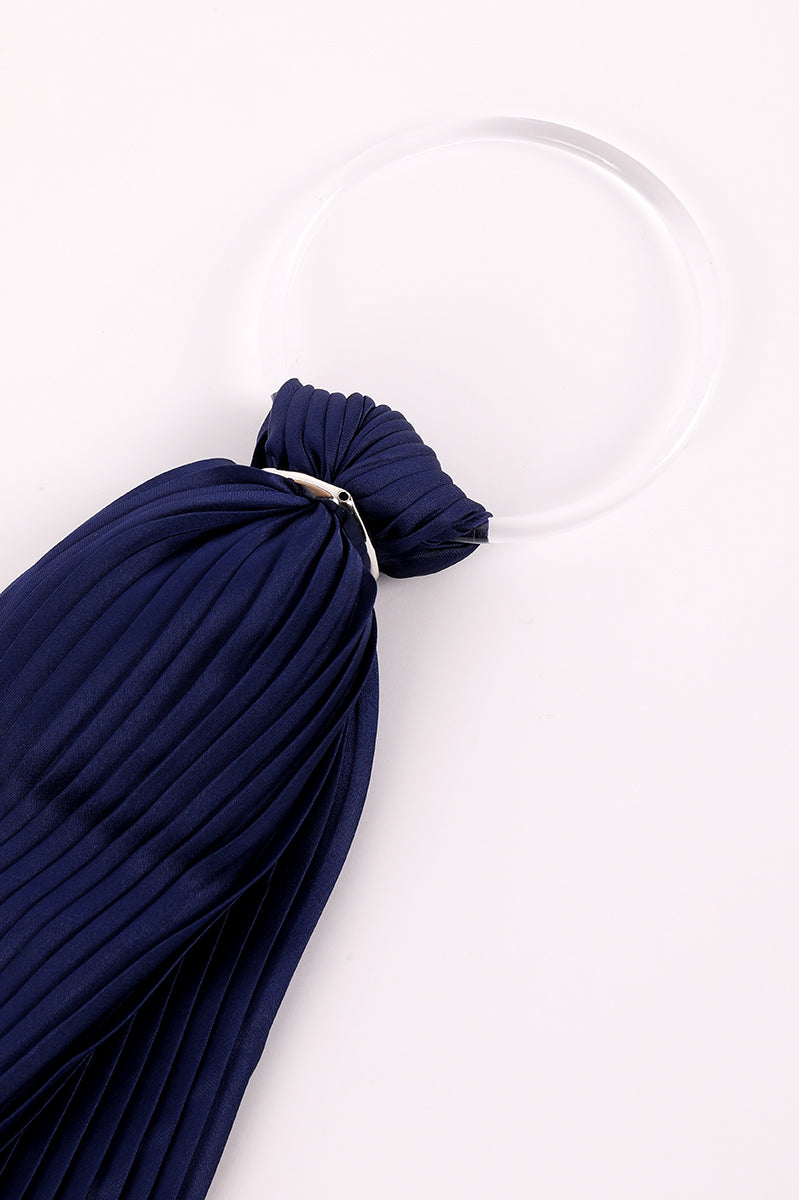 Pleated Lightweight Slim Scarf