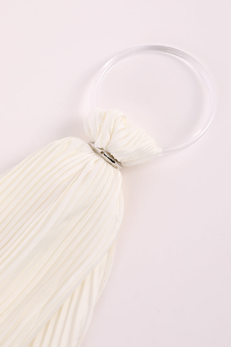 Pleated Lightweight Slim Scarf