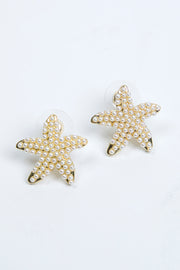 Starfish Pearl Stud Earrings