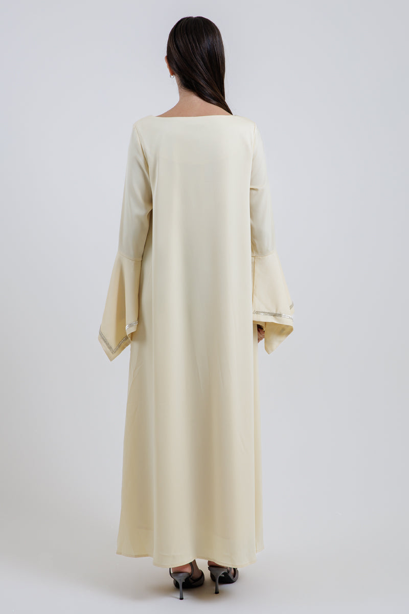 Maxi Dress with Cutout Neck