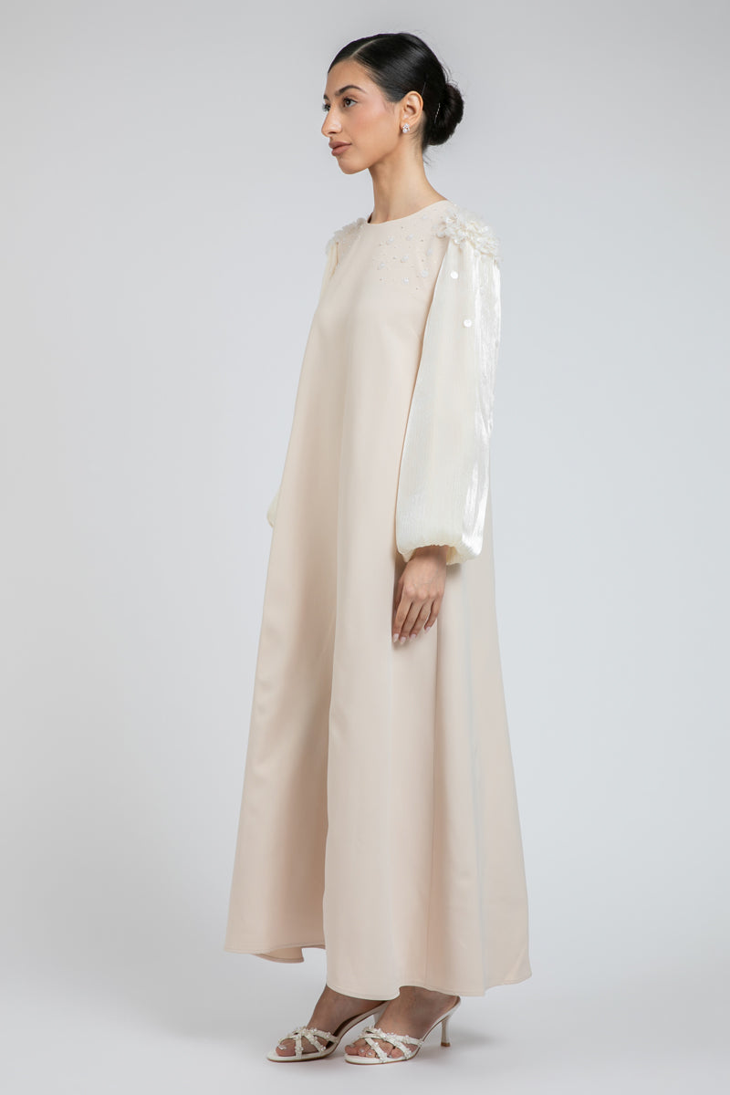 Maxi Dress with Embellished Shoulder