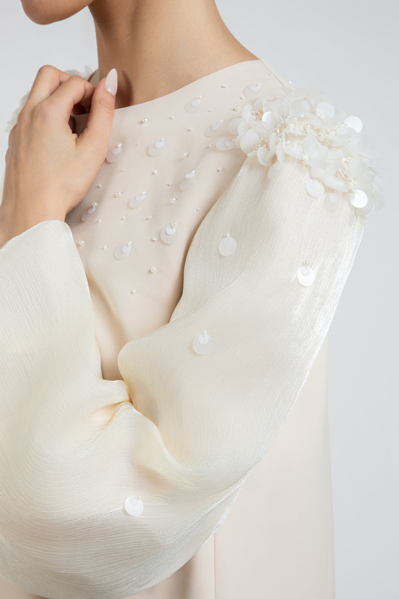 Maxi Dress with Embellished Shoulder