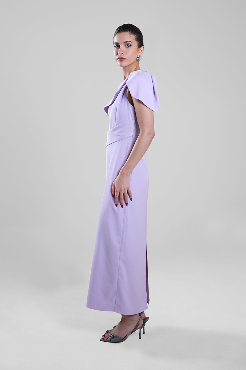 فستان ماكسي بكتف واحد