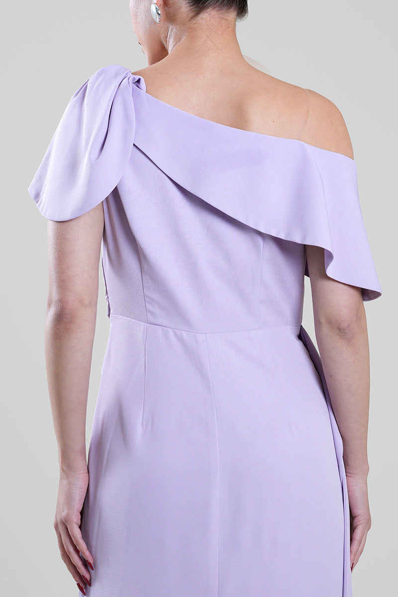 فستان ماكسي بكتف واحد