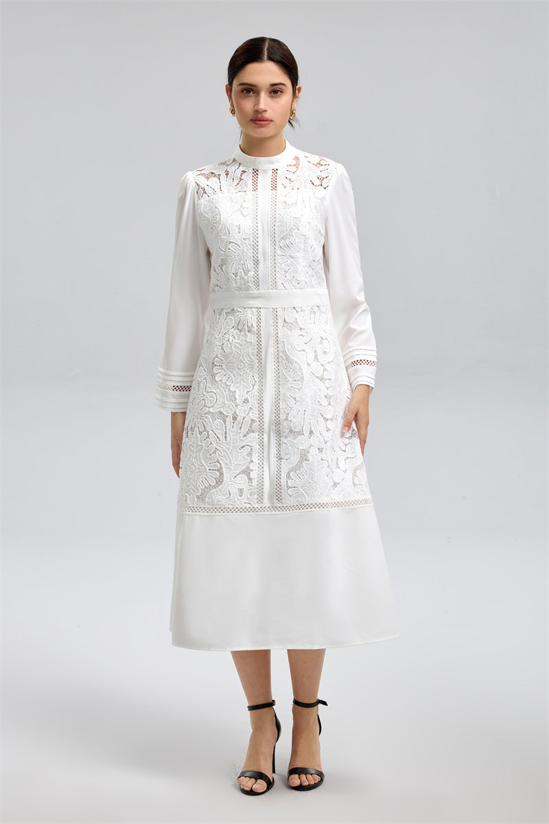 فستان دانتيل متوسط ​​الطول