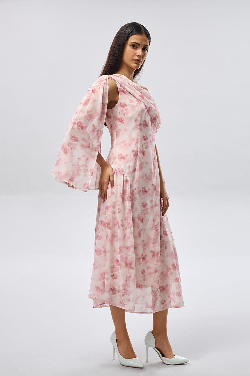 One Shoulder Midi Dress