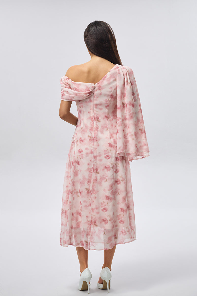 One Shoulder Midi Dress