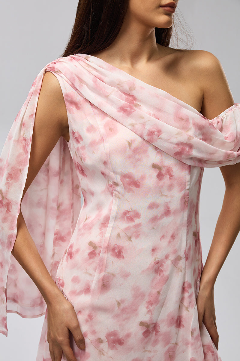 One Shoulder Midi Dress