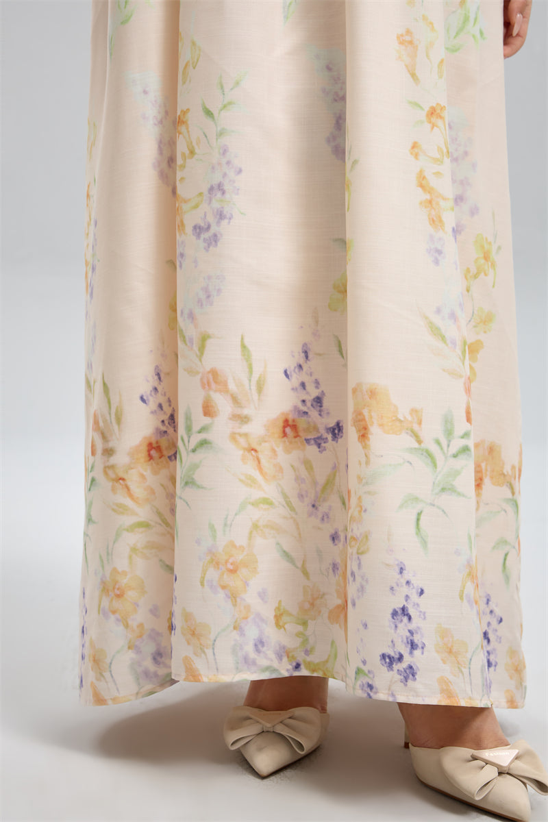 Flowy Dress With Puffed Sleeves