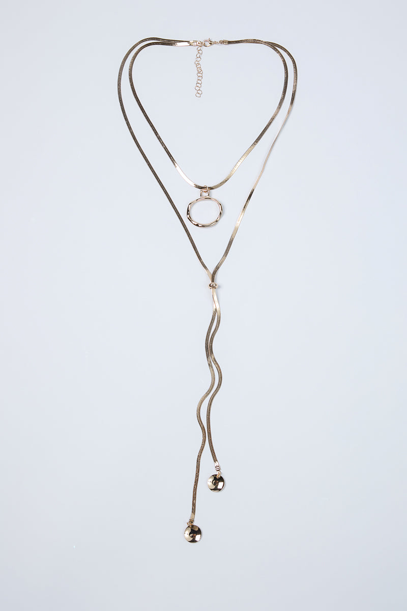 عقد مزدوج بحلقة عصرية