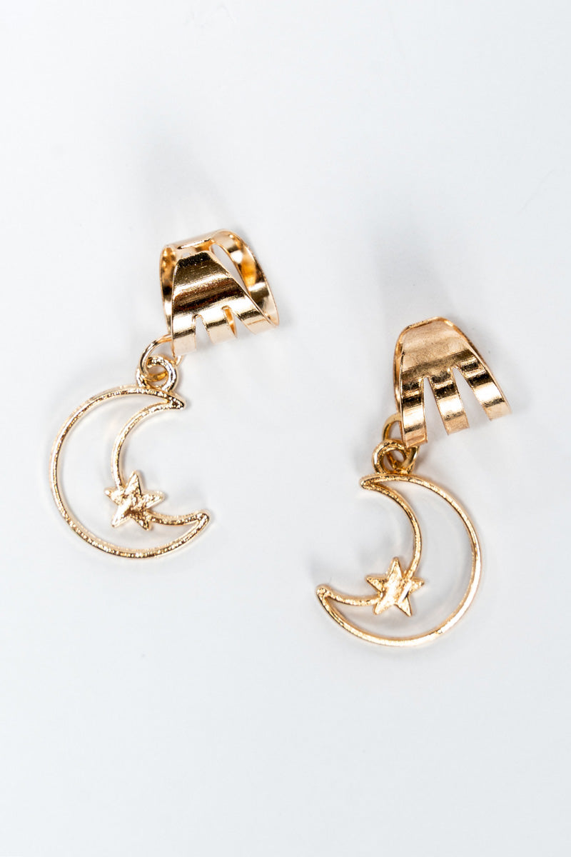 طقم إكسسوارات شعر بشكل قمر ونجمة