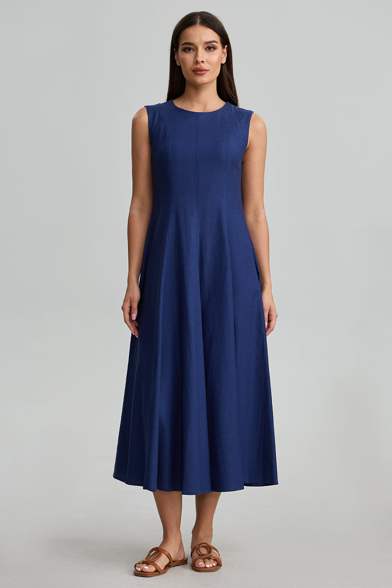 Sleeveless Fit And Flare Dress