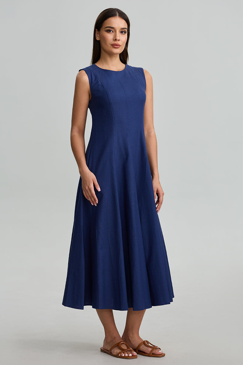 Sleeveless Fit And Flare Dress