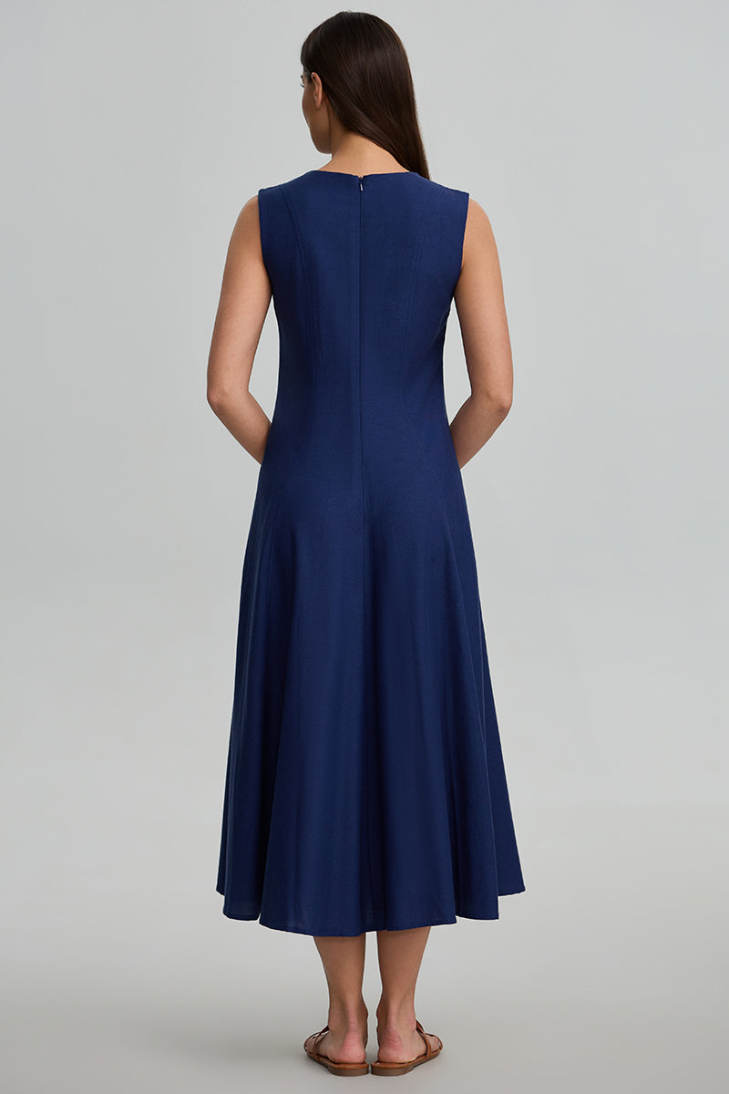 Sleeveless Fit And Flare Dress