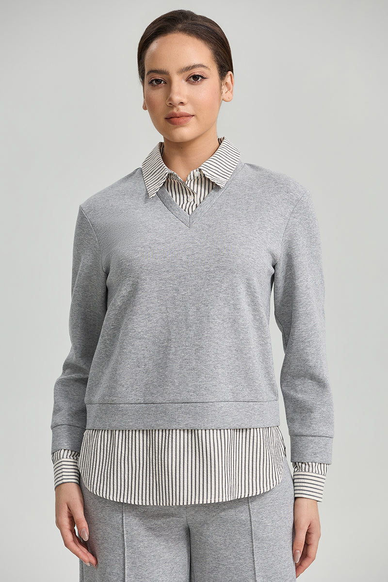 Layered Sweatshirt Top
