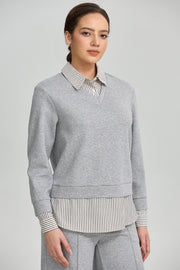 Layered Sweatshirt Top