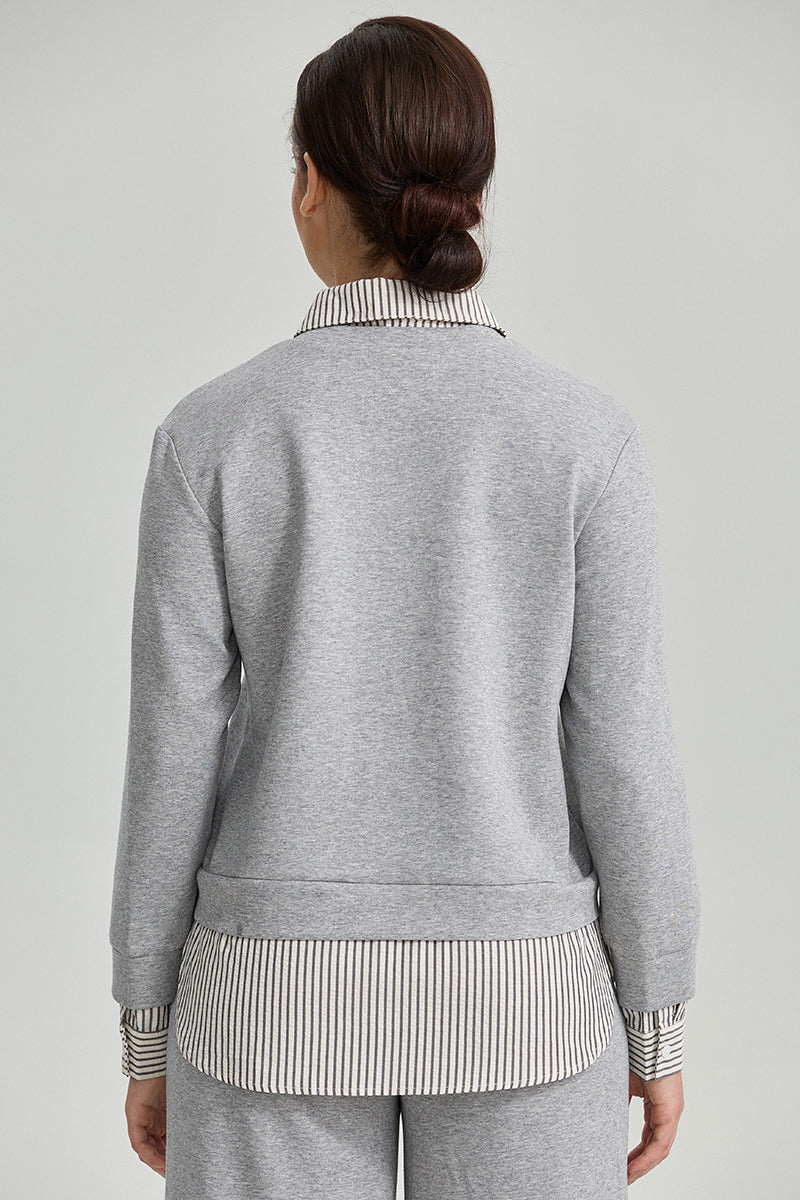 Layered Sweatshirt Top