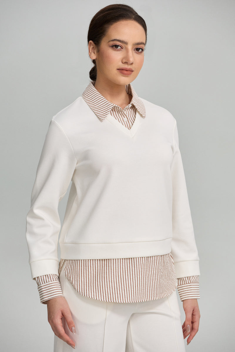 Layered Sweatshirt Top