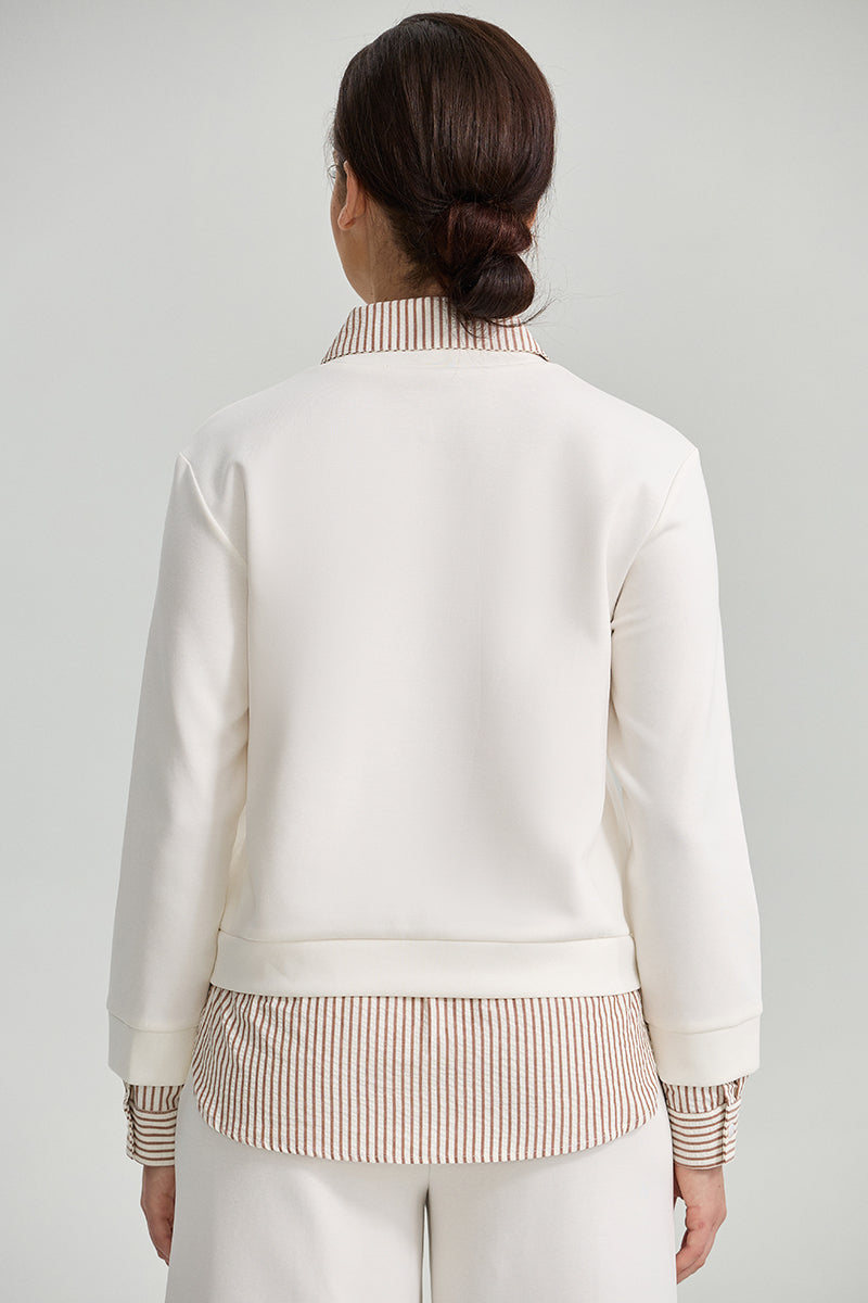 Layered Sweatshirt Top
