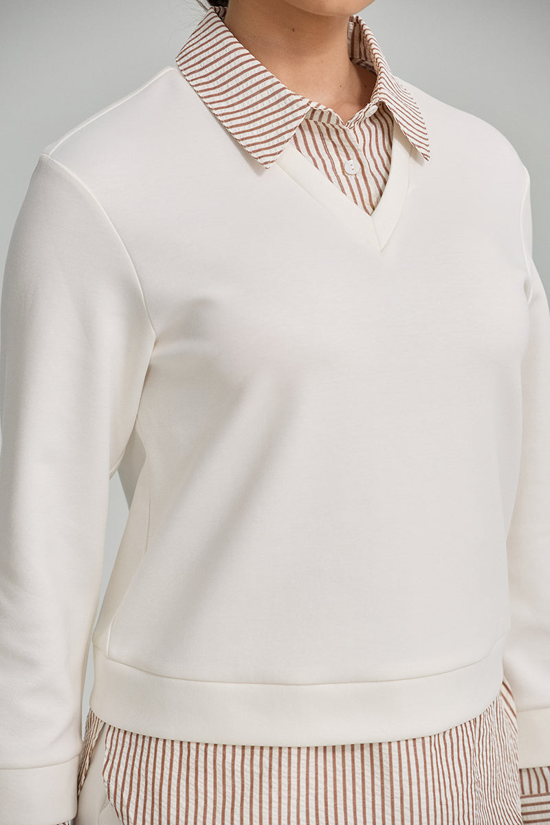 Layered Sweatshirt Top