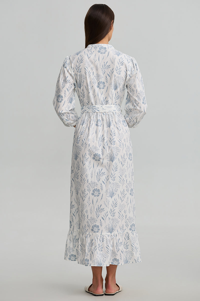 Floral Tie Waist Shirt Dress