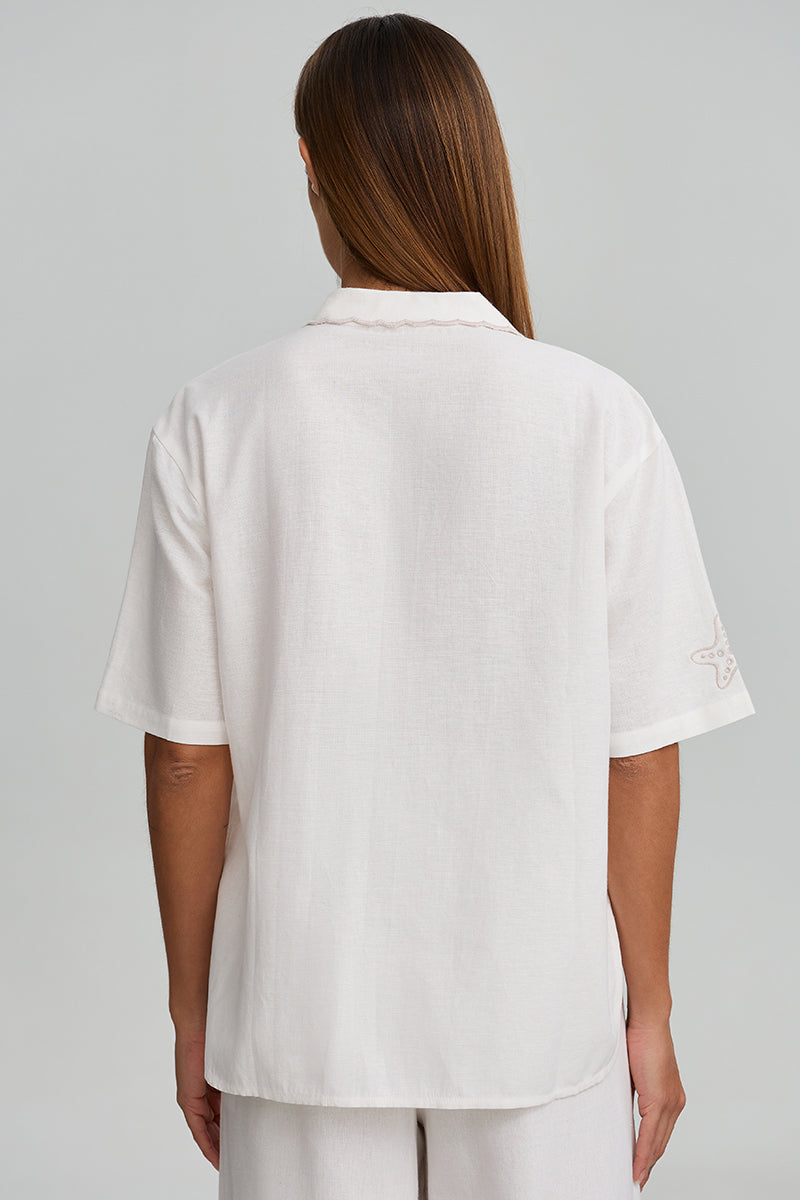 Embroidered Short Sleeve Shirt