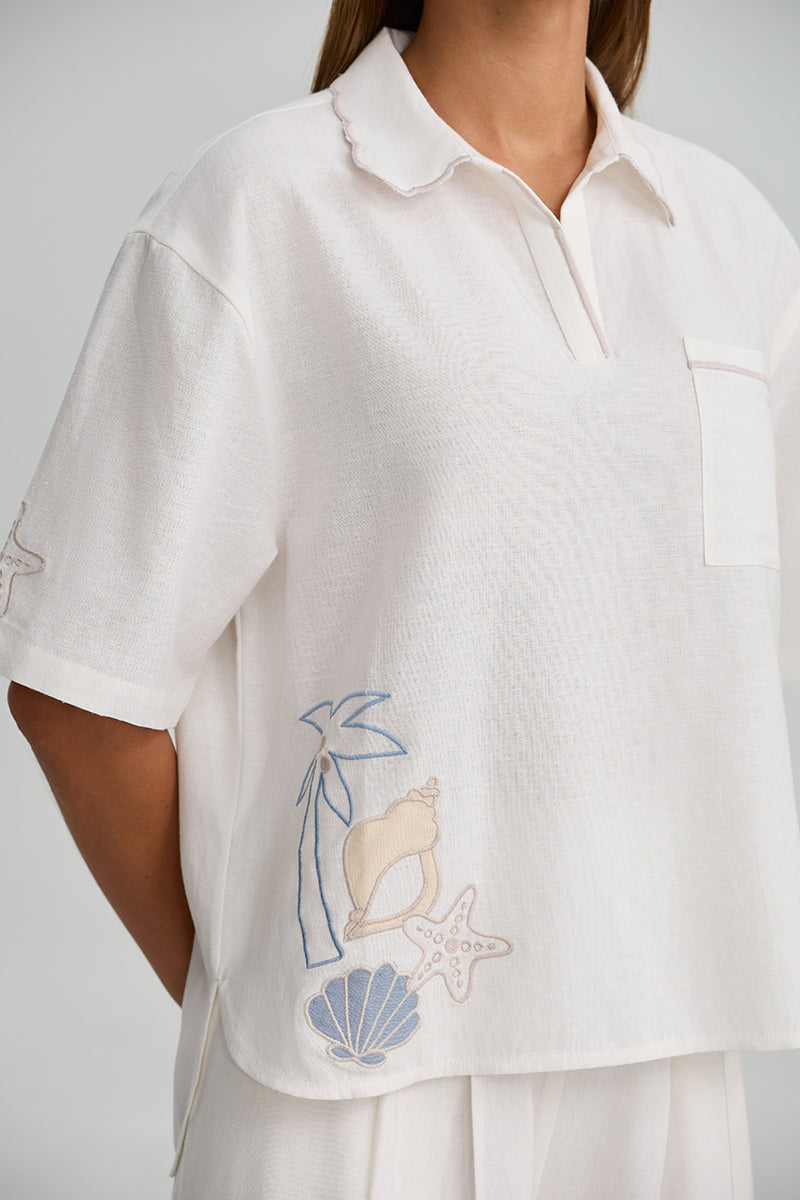 Embroidered Short Sleeve Shirt