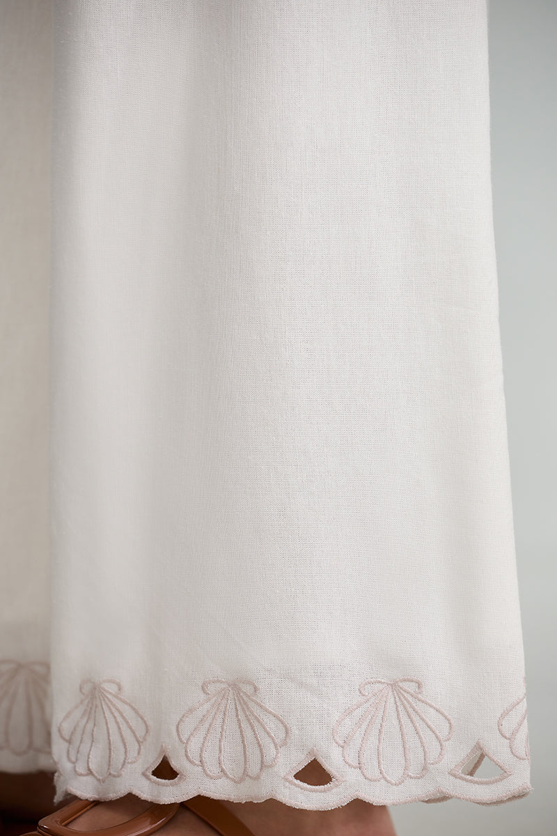 Embroidered Wide Leg Pants