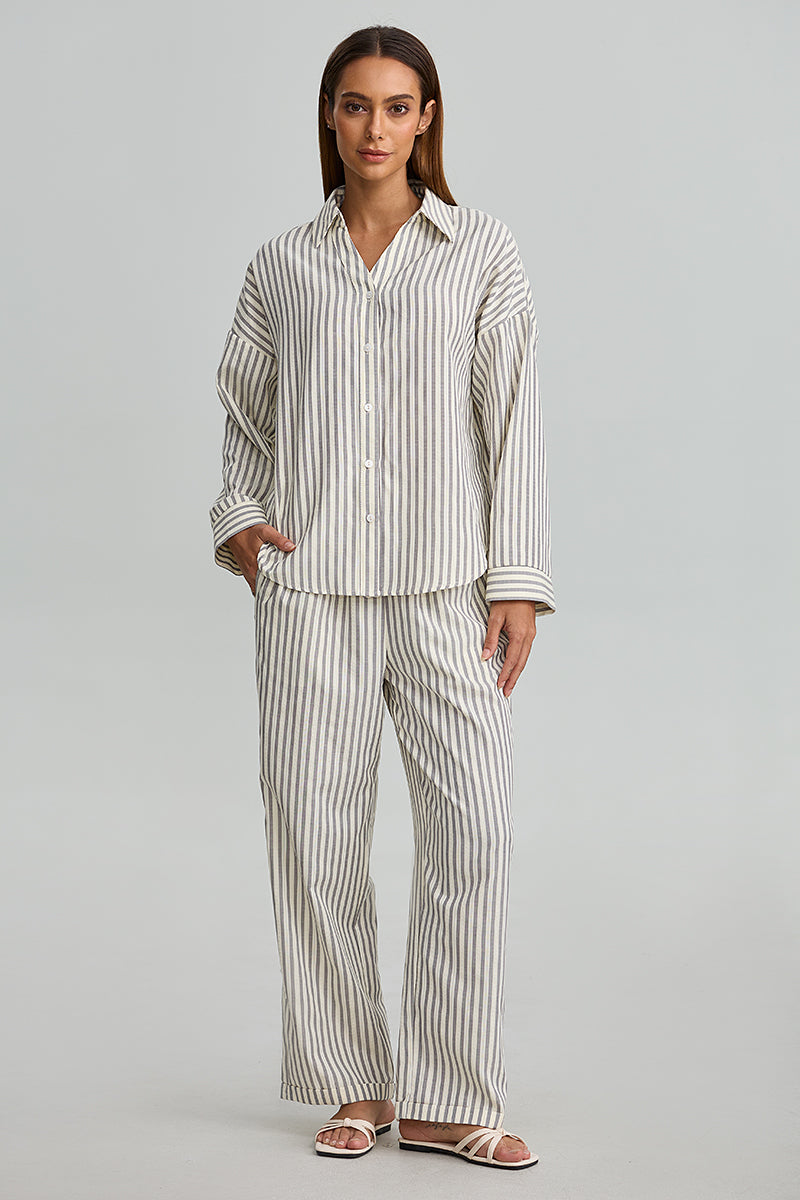 Striped Wide Leg Pants