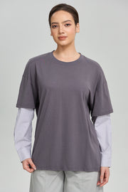 Layered Striped Sleeve T-Shirt