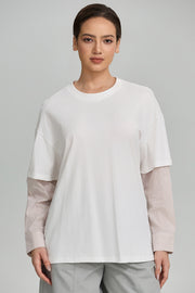 Layered Striped Sleeve T-Shirt