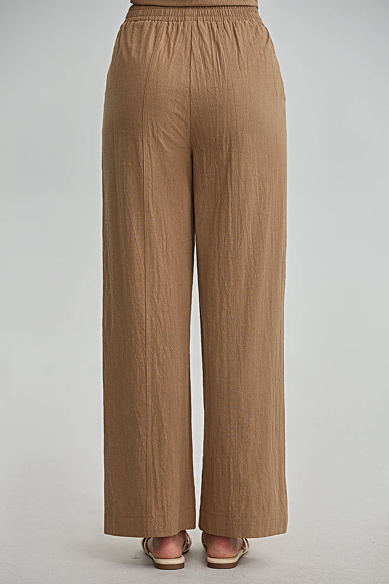 Wide Leg Elastic Waist Pants