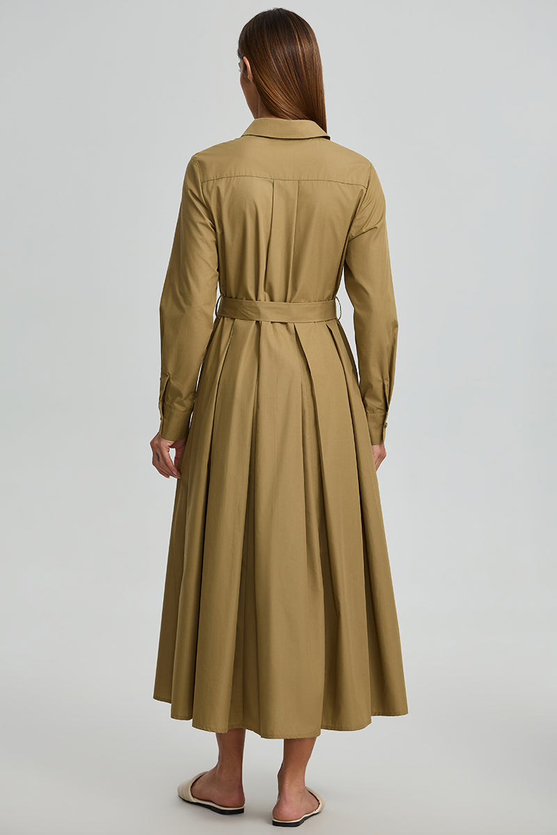 Belted Pocket Shirt Dress