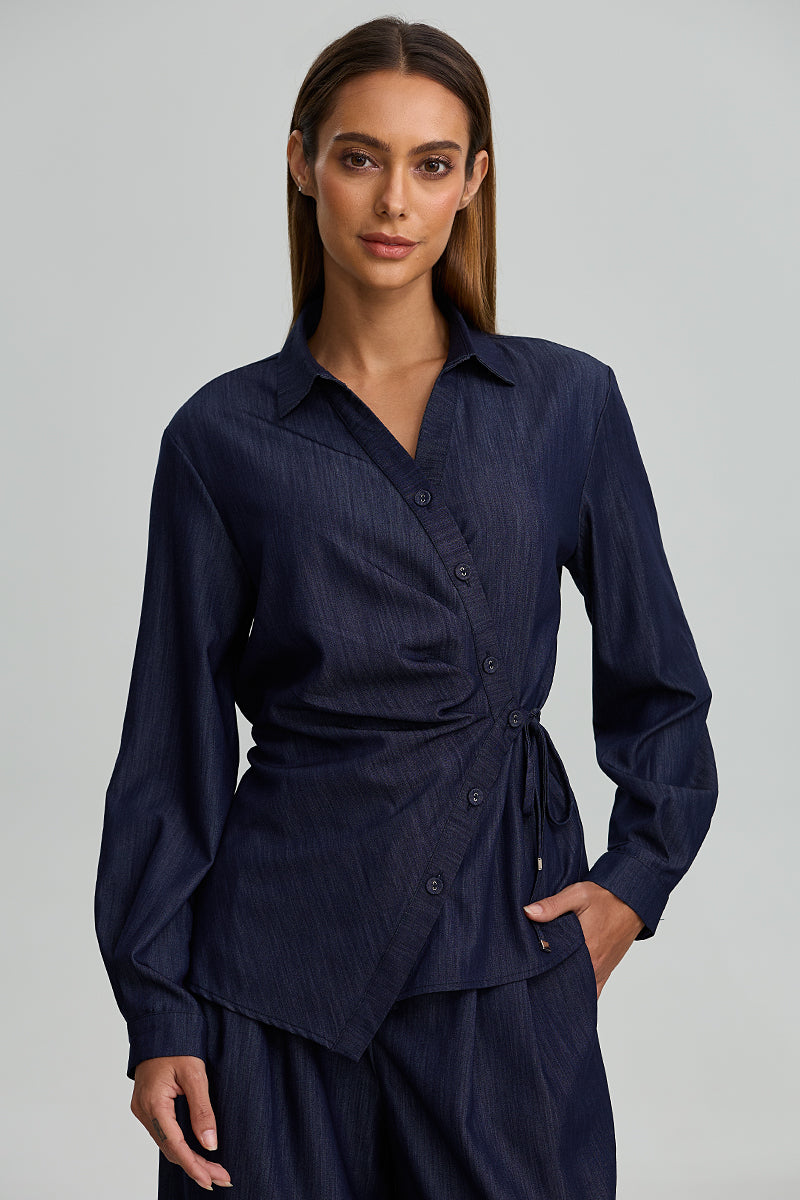 Asymmetric Wrap Shirt