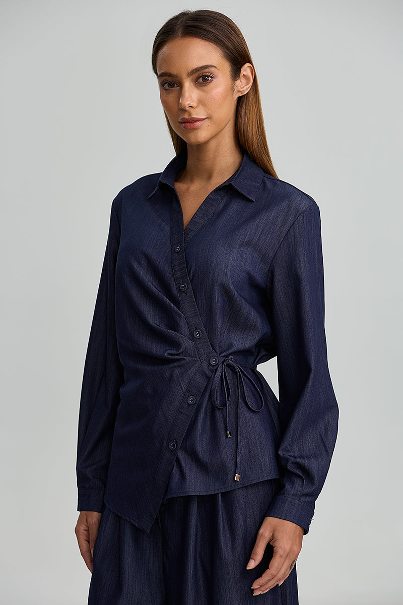 Asymmetric Wrap Shirt