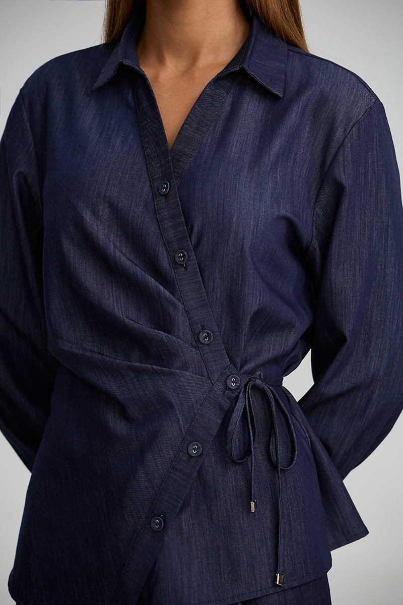 Asymmetric Wrap Shirt