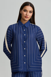 Striped Button Front Shirt