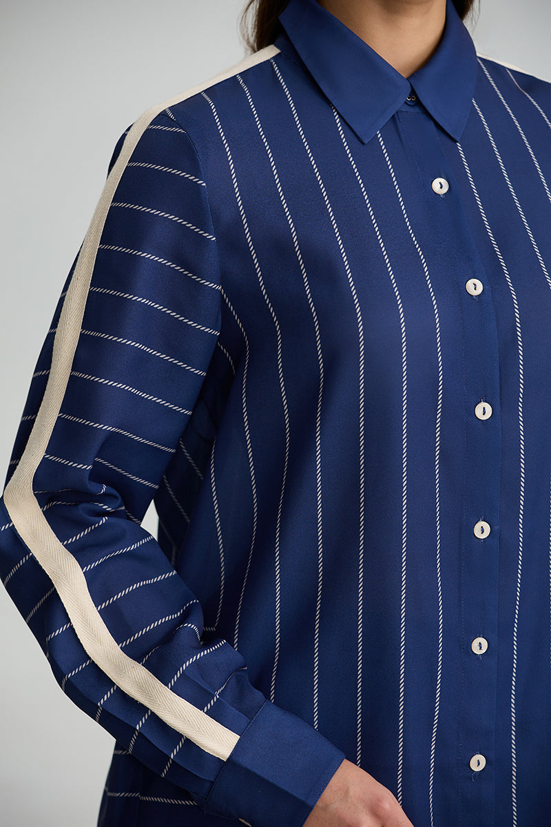 Striped Button Front Shirt