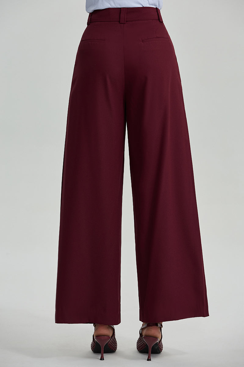 Pleated Belted Pants