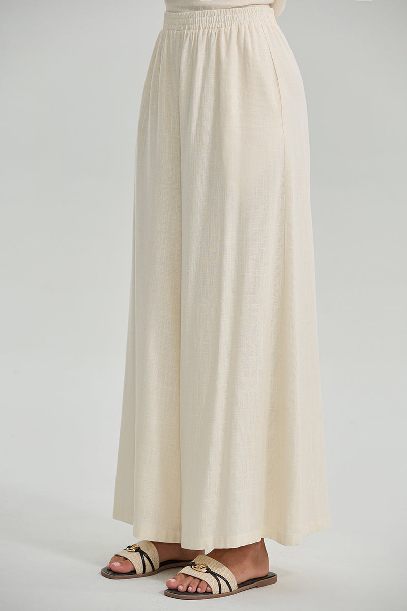 Wide Pants With Elastic Waist