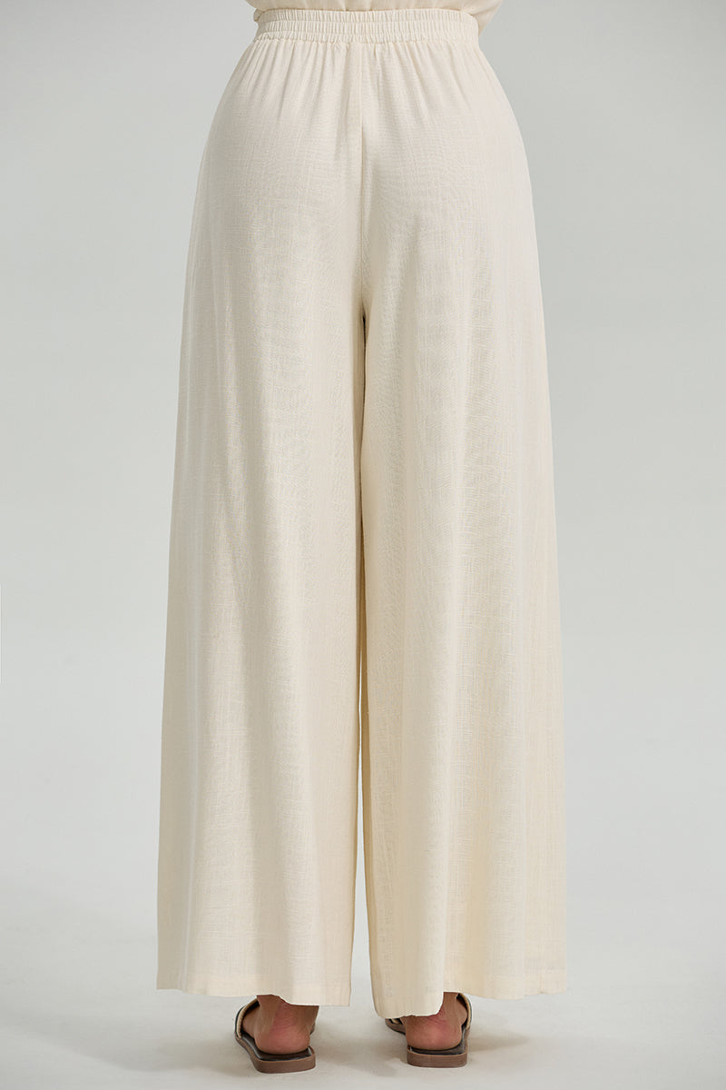 Wide Pants With Elastic Waist