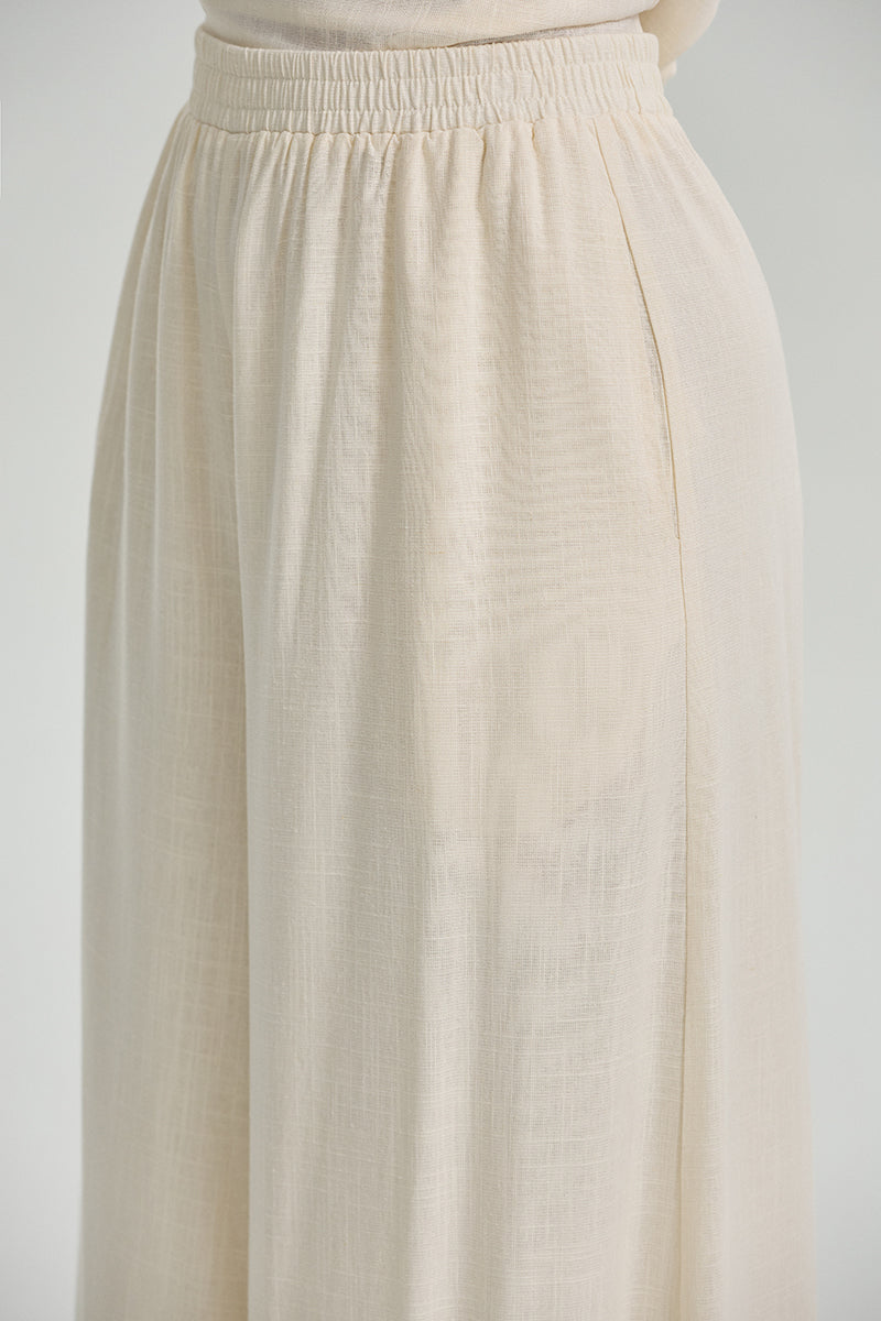 Wide Pants With Elastic Waist