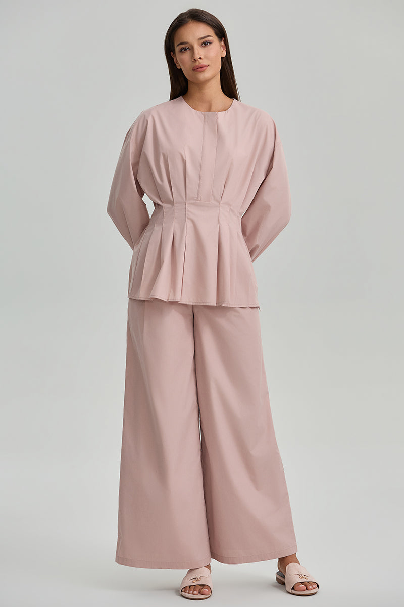 Wide Leg Pants With Buttons