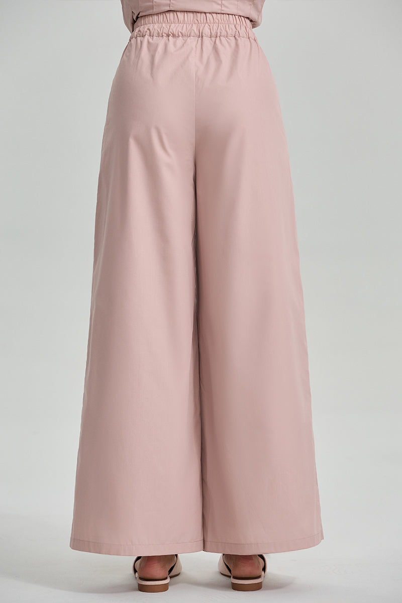 Wide Leg Pants With Buttons