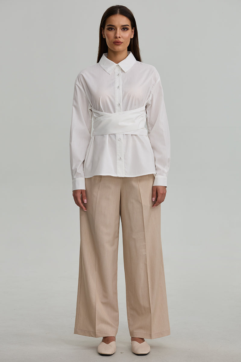 Wide Leg Pleated Pants
