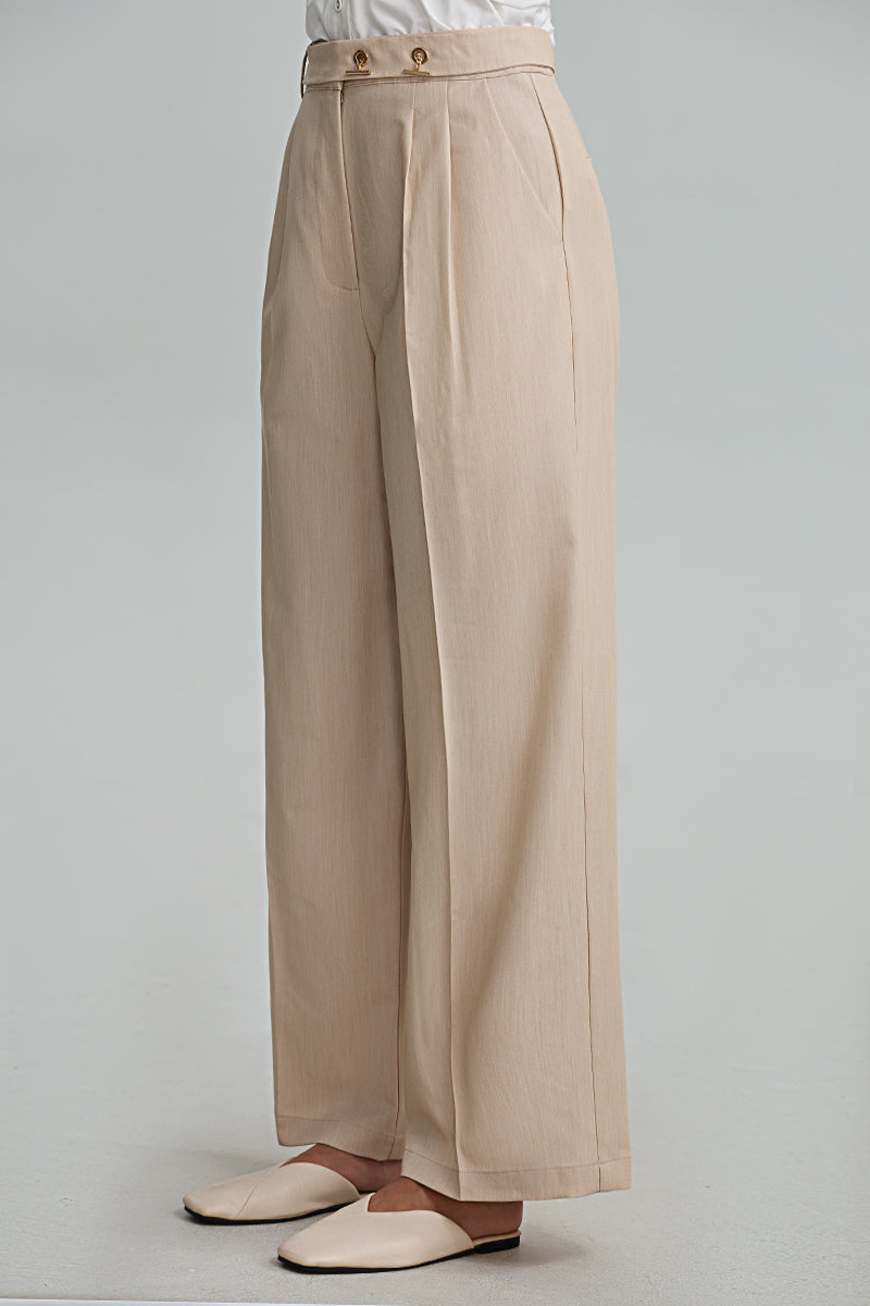 Wide Leg Pleated Pants